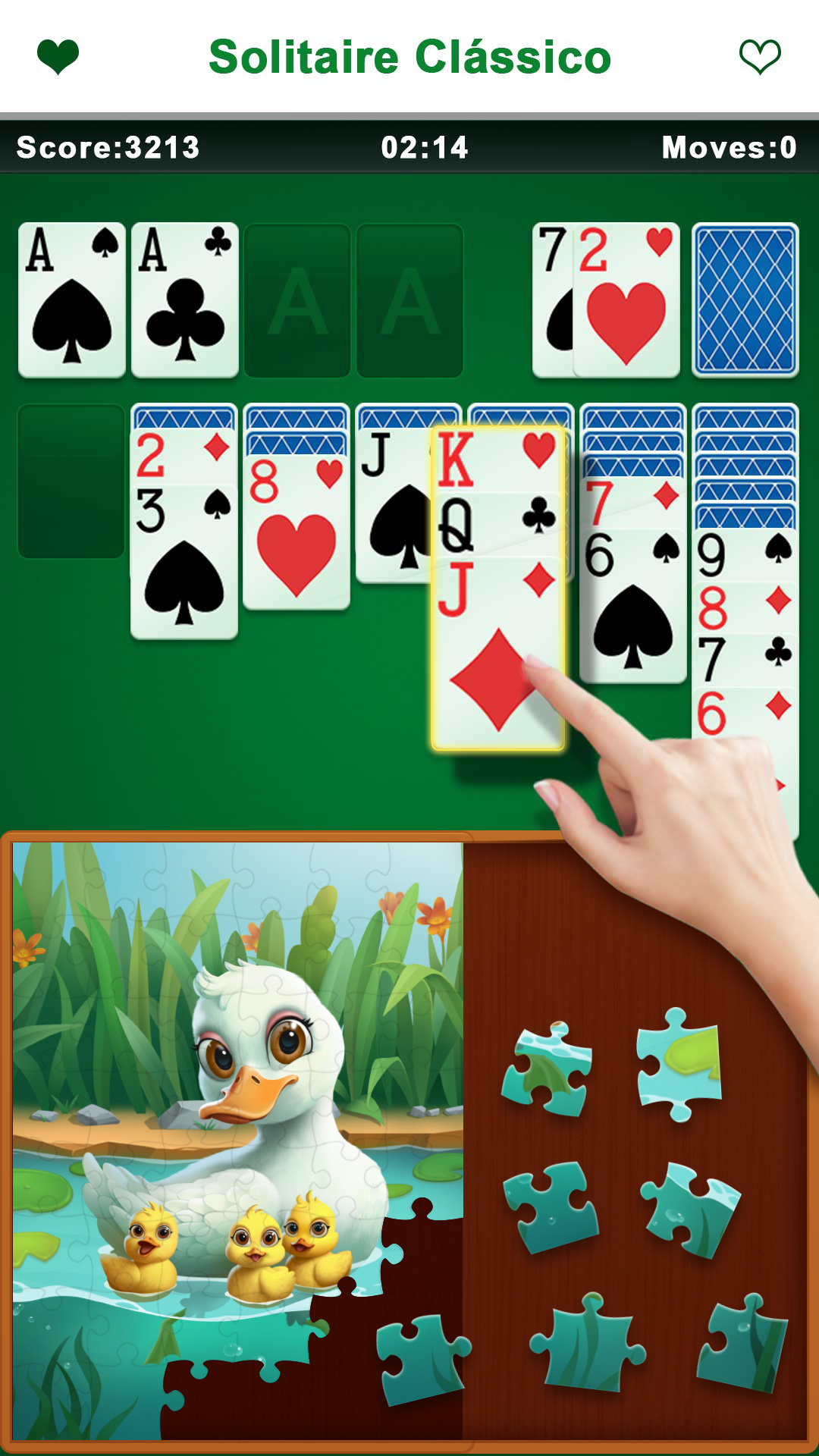 Solitaire Jigsaw Kingdom Card Interface