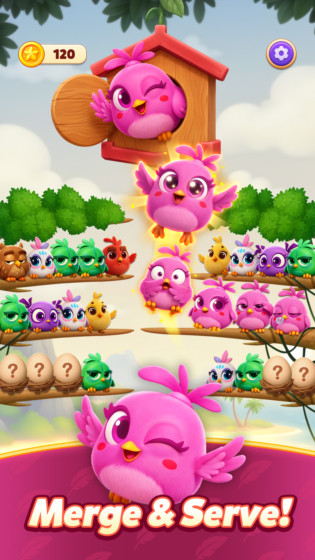 Chirpy Sort Merge and Serve Gameplay
