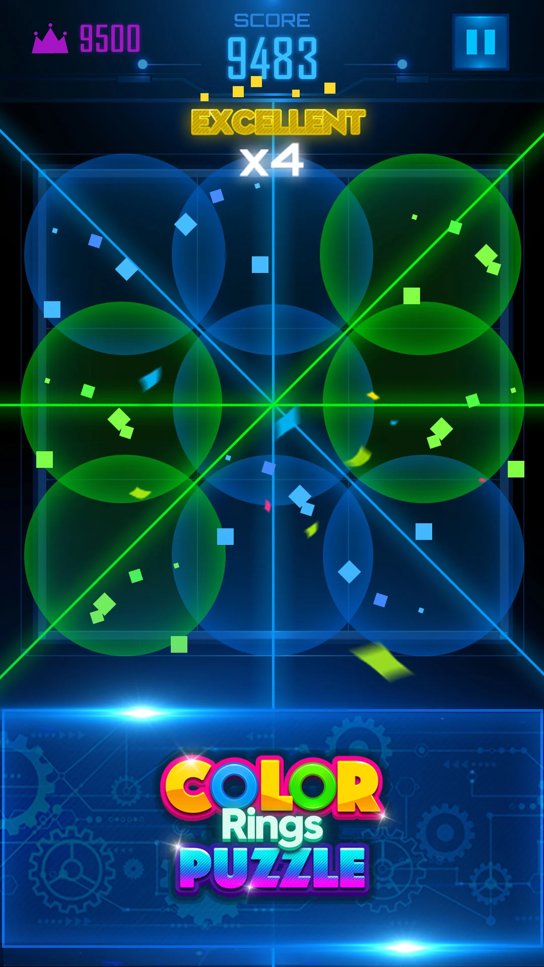 Color Rings Puzzle multi-line clear