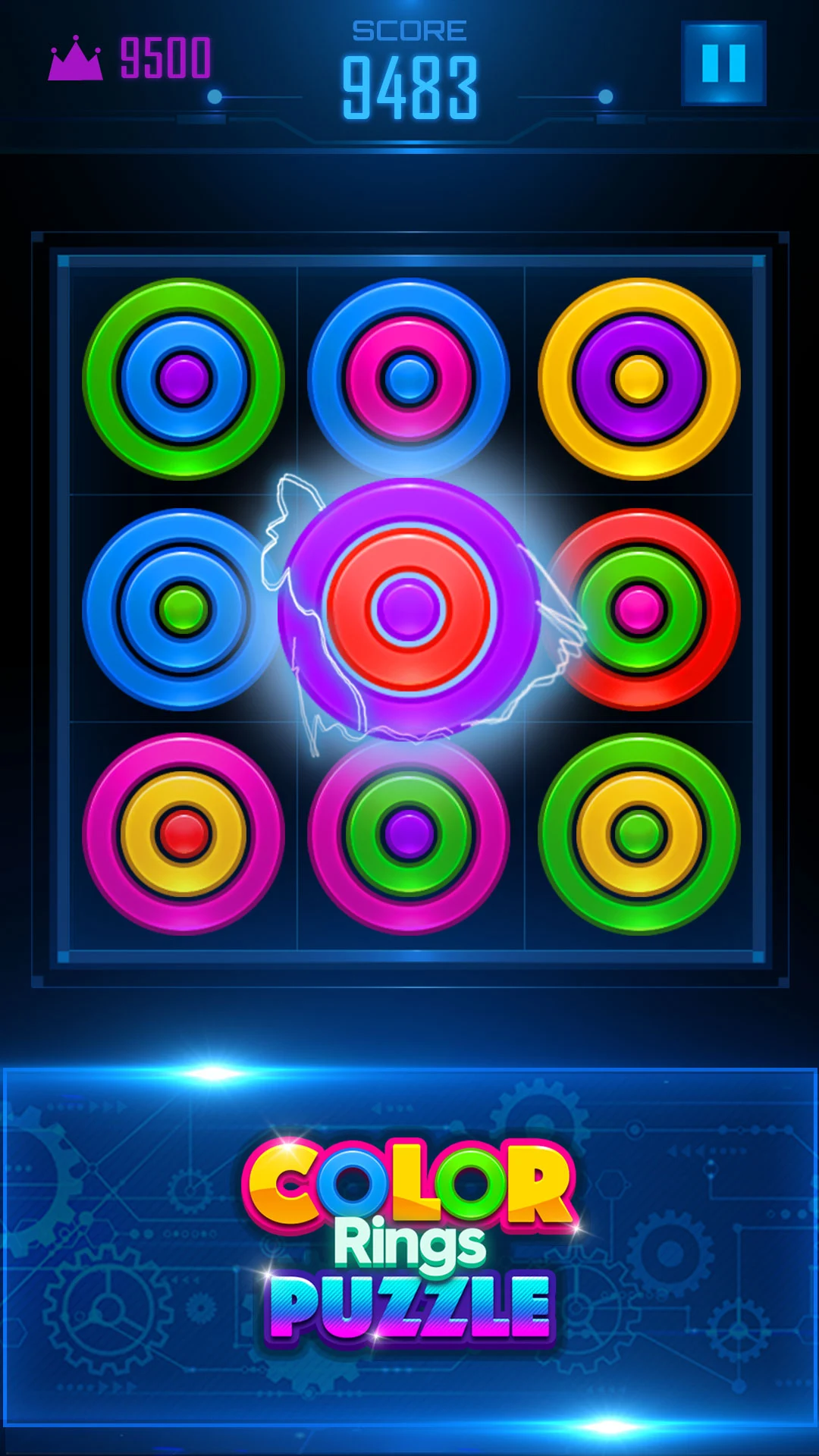 Color Rings Puzzle ring placement